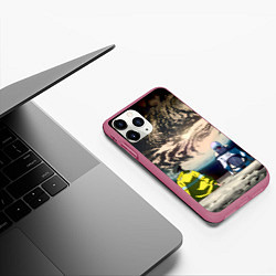 Чехол iPhone 11 Pro матовый Cyberpunk Edgerunners Дэвид Люси, цвет: 3D-малиновый — фото 2
