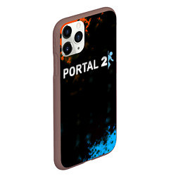 Чехол iPhone 11 Pro матовый Portal game, цвет: 3D-коричневый — фото 2