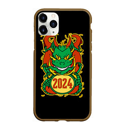 Чехол iPhone 11 Pro матовый Времена драконов, цвет: 3D-коричневый