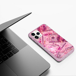 Чехол iPhone 11 Pro матовый Дорого богато, цвет: 3D-розовый — фото 2