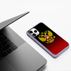 Чехол iPhone 11 Pro матовый Русский мир, цвет: 3D-светло-сиреневый — фото 2