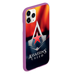 Чехол iPhone 11 Pro матовый Assassins Creed ussr, цвет: 3D-фиолетовый — фото 2