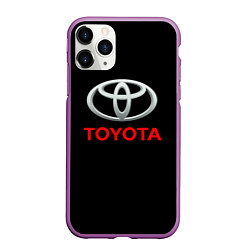 Чехол iPhone 11 Pro матовый Toyota sport car, цвет: 3D-фиолетовый