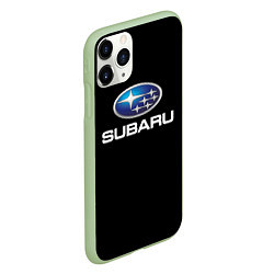 Чехол iPhone 11 Pro матовый Subaru sport auto car, цвет: 3D-салатовый — фото 2