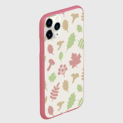 Чехол iPhone 11 Pro матовый Осень - бежевый 3, цвет: 3D-малиновый — фото 2
