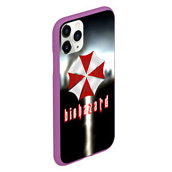 Чехол iPhone 11 Pro матовый Raccoon city, цвет: 3D-фиолетовый — фото 2