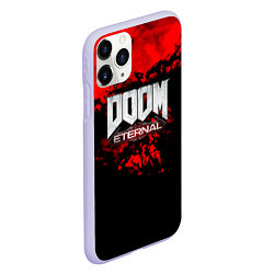 Чехол iPhone 11 Pro матовый Doom blood game, цвет: 3D-светло-сиреневый — фото 2