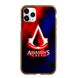 Чехол iPhone 11 Pro матовый Assassins Creed fire, цвет: 3D-коричневый