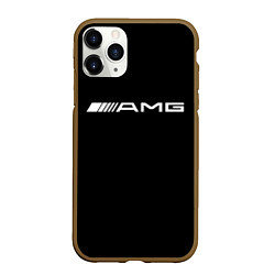 Чехол iPhone 11 Pro матовый Amg sport mercedes, цвет: 3D-коричневый