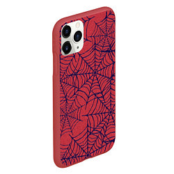 Чехол iPhone 11 Pro матовый Паутина красно-синий, цвет: 3D-красный — фото 2