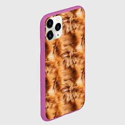 Чехол iPhone 11 Pro матовый Меховой паттерн, цвет: 3D-фиолетовый — фото 2