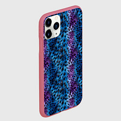 Чехол iPhone 11 Pro матовый Текстура меха фантастического животного паттерн, цвет: 3D-малиновый — фото 2