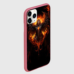 Чехол iPhone 11 Pro матовый Дерзкий Феникс, цвет: 3D-малиновый — фото 2