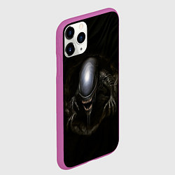 Чехол iPhone 11 Pro матовый Чужой ксеноморф, цвет: 3D-фиолетовый — фото 2