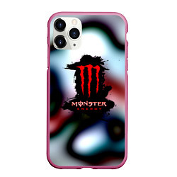 Чехол iPhone 11 Pro матовый Monster Energy juce, цвет: 3D-малиновый