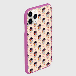 Чехол iPhone 11 Pro матовый Петушок и веточка ягод, цвет: 3D-фиолетовый — фото 2