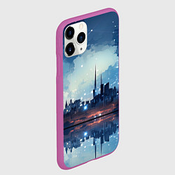 Чехол iPhone 11 Pro матовый Хрустальный город, цвет: 3D-фиолетовый — фото 2