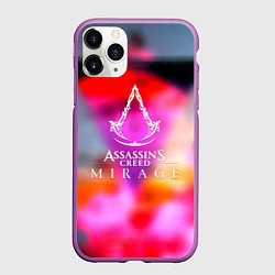 Чехол iPhone 11 Pro матовый Assassins creed game, цвет: 3D-фиолетовый