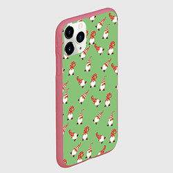 Чехол iPhone 11 Pro матовый Гномы бородачи, цвет: 3D-малиновый — фото 2