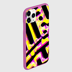 Чехол iPhone 11 Pro матовый Абстракция - лабиринт, цвет: 3D-фиолетовый — фото 2
