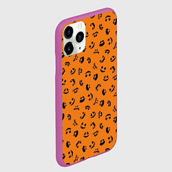 Чехол iPhone 11 Pro матовый Тыквенный узор, цвет: 3D-фиолетовый — фото 2