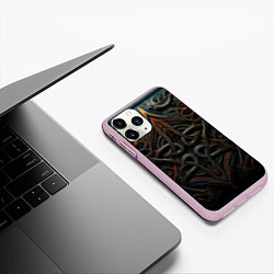 Чехол iPhone 11 Pro матовый Орнамент в викинг-стиле, цвет: 3D-розовый — фото 2