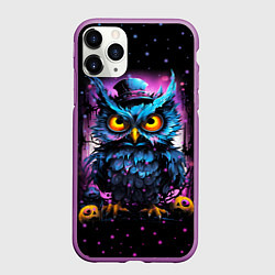 Чехол iPhone 11 Pro матовый Magic owl, цвет: 3D-фиолетовый