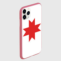 Чехол iPhone 11 Pro матовый Флаг Удмуртии, цвет: 3D-малиновый — фото 2