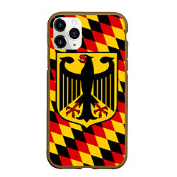 Чехол iPhone 11 Pro матовый Germany, цвет: 3D-коричневый