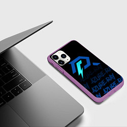 Чехол iPhone 11 Pro матовый Azure ray, цвет: 3D-фиолетовый — фото 2