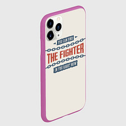 Чехол iPhone 11 Pro матовый The fighter, цвет: 3D-фиолетовый — фото 2