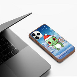 Чехол iPhone 11 Pro матовый Год дракона 2024, цвет: 3D-коричневый — фото 2