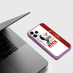 Чехол iPhone 11 Pro матовый BMX urban style, цвет: 3D-фиолетовый — фото 2
