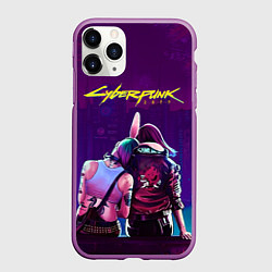Чехол iPhone 11 Pro матовый Cyberpunk 2077: Phantom liberty, цвет: 3D-фиолетовый