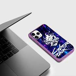 Чехол iPhone 11 Pro матовый Cyberpunk 2077: samurai blue, цвет: 3D-фиолетовый — фото 2