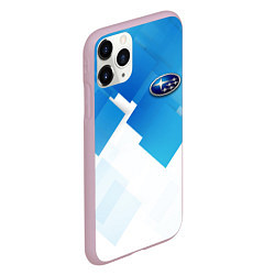 Чехол iPhone 11 Pro матовый Subaru art, цвет: 3D-розовый — фото 2