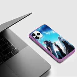 Чехол iPhone 11 Pro матовый Зак Клауд и Сефирот final fantasy 7, цвет: 3D-фиолетовый — фото 2