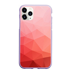 Чехол iPhone 11 Pro матовый Абстракция с градиентом полигональная, цвет: 3D-светло-сиреневый