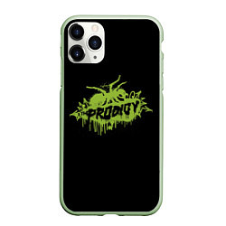 Чехол iPhone 11 Pro матовый The Prodigy green spider, цвет: 3D-салатовый