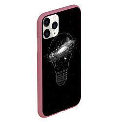 Чехол iPhone 11 Pro матовый Галактика в лампе, цвет: 3D-малиновый — фото 2