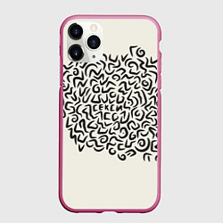 Чехол iPhone 11 Pro матовый Секси - почти шифр, цвет: 3D-малиновый
