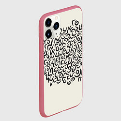 Чехол iPhone 11 Pro матовый Секси - почти шифр, цвет: 3D-малиновый — фото 2