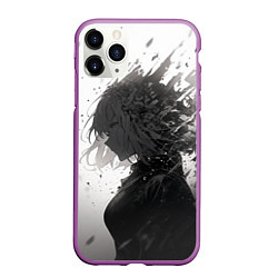 Чехол iPhone 11 Pro матовый Распад девушки, цвет: 3D-фиолетовый