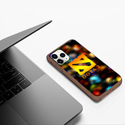 Чехол iPhone 11 Pro матовый Dota allgame, цвет: 3D-коричневый — фото 2