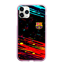 Чехол iPhone 11 Pro матовый Barcelona краски, цвет: 3D-розовый