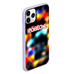 Чехол iPhone 11 Pro матовый Roblox game 2023, цвет: 3D-светло-сиреневый — фото 2