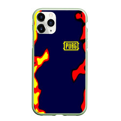 Чехол iPhone 11 Pro матовый Pubg military game, цвет: 3D-салатовый