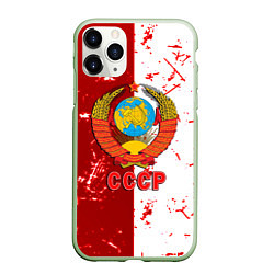 Чехол iPhone 11 Pro матовый СССР ретро символика, цвет: 3D-салатовый