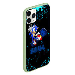 Чехол iPhone 11 Pro матовый Sonic sega game, цвет: 3D-салатовый — фото 2