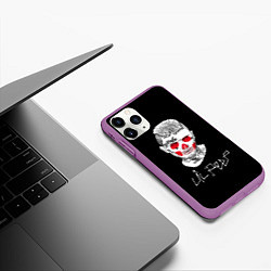 Чехол iPhone 11 Pro матовый Lil Peep idol 2023, цвет: 3D-фиолетовый — фото 2
